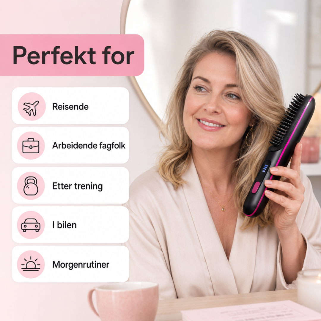 HeatBrush™ | Salonblødt Hår Når Som Helst, Hvor Som Helst