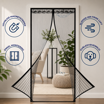 MagnetMesh™ | Sommergardin med magnetisk myggnett