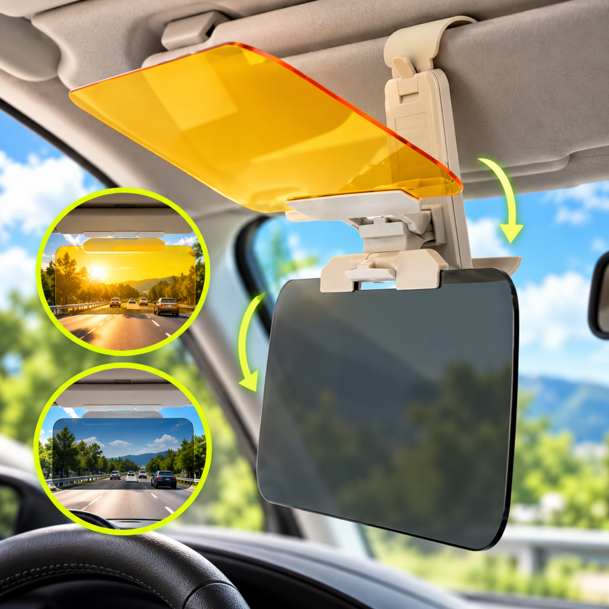 DriveShade Clip™ | Mindre blending – bedre sikt bak rattet