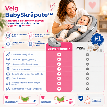 BabySkråpute™ | Komfortabel støtte etter mating