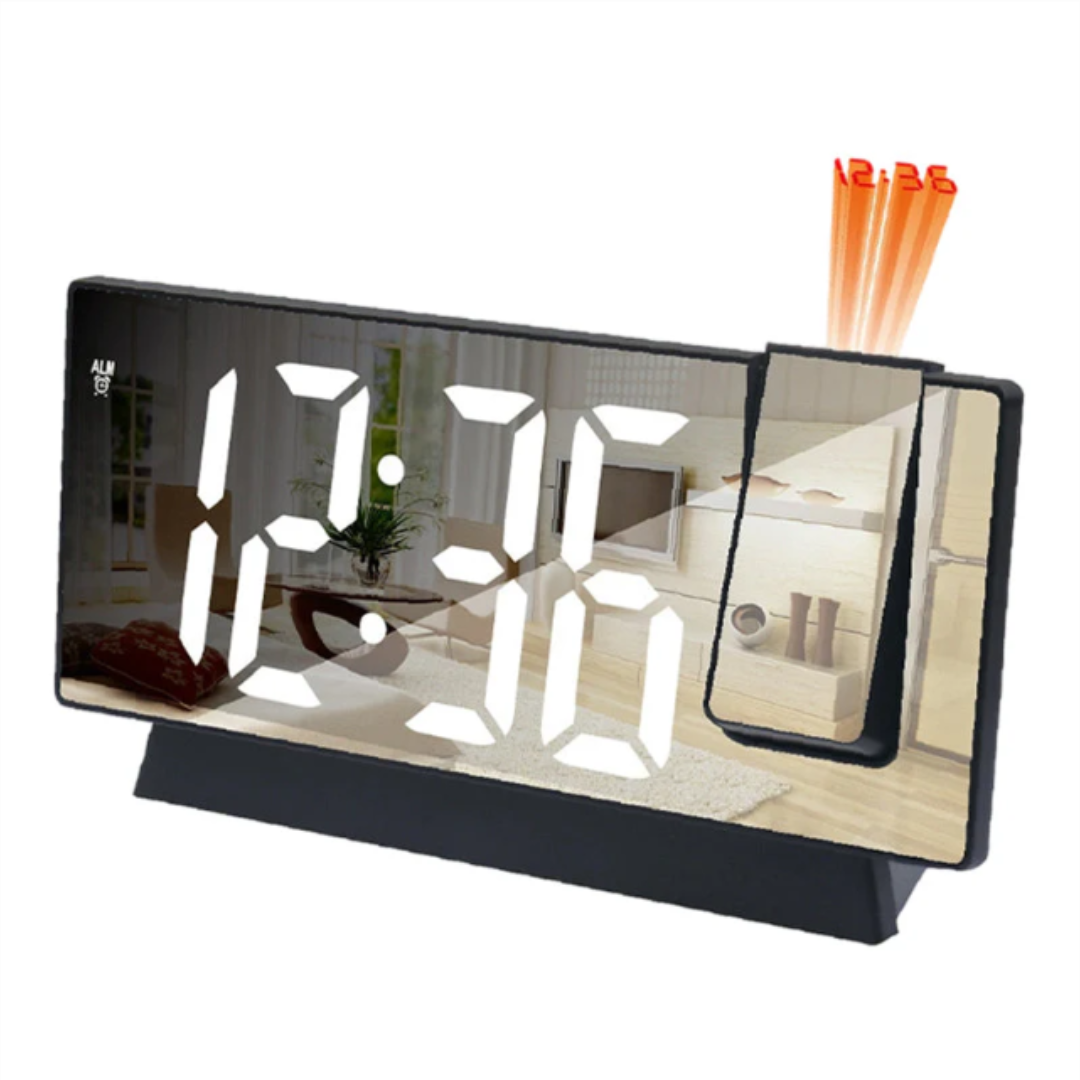 TidGlow™ | Start dagen smartere – LED-projeksjonsvekkerklokke for perfekt timing