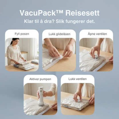 VacuPack™ | Pakk smartere og få plass til mye mer