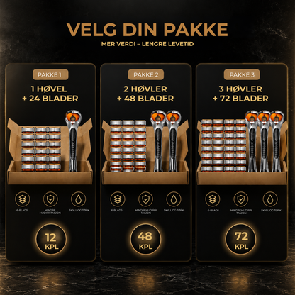 BladeCraft™ | 24 barberblader + gratis barberhøvel