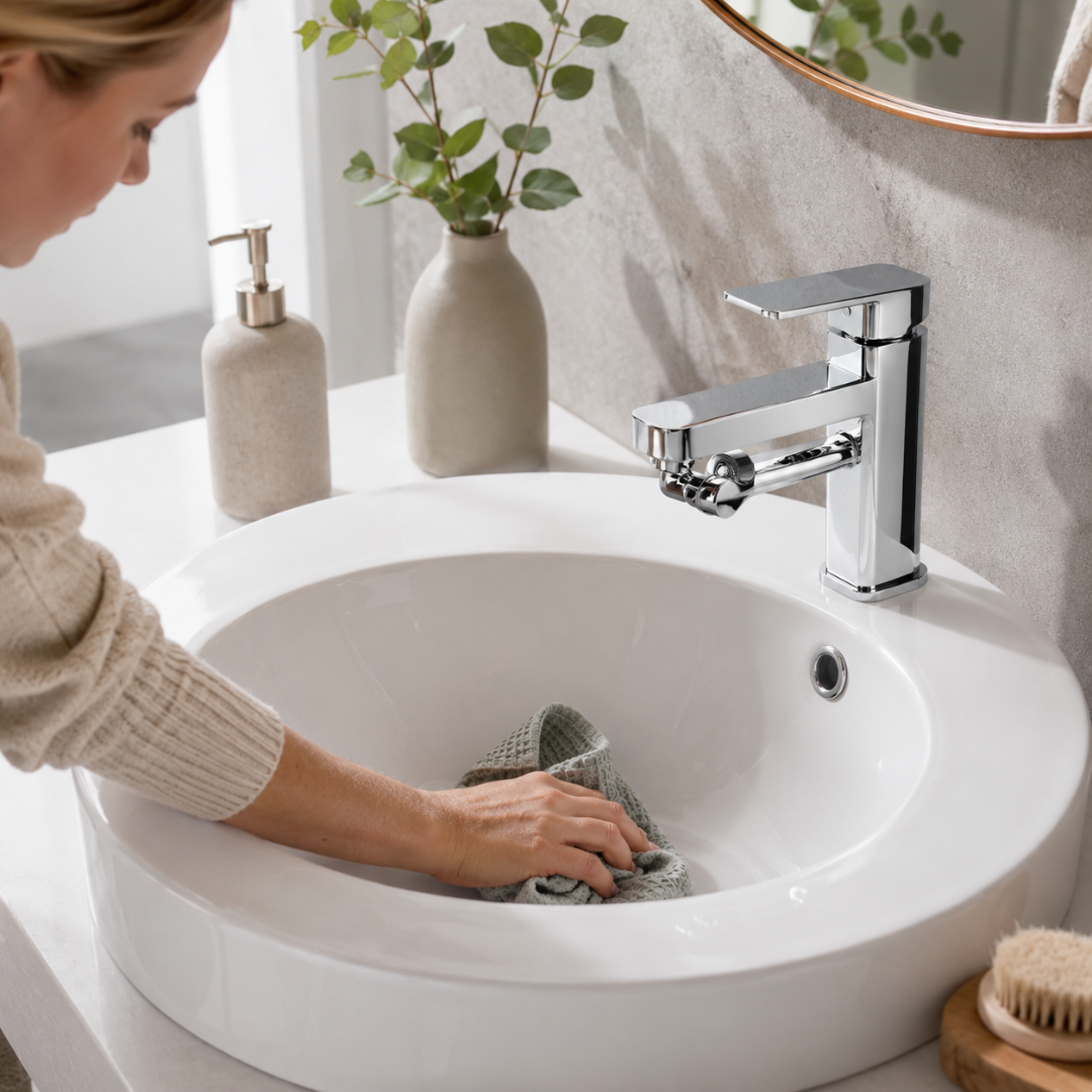AquaReach™ | Slutt på Vannsprut og Stive Kraner