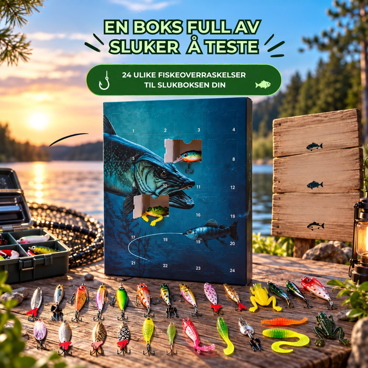 FiskeGavekalender™ | 24 overraskelser for den som elsker å fiske