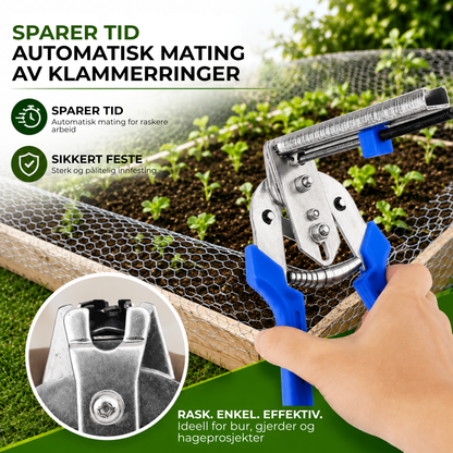 ClipMaster™ | Fest netting på sekunder – uten å tvinne ståltråd for hånd