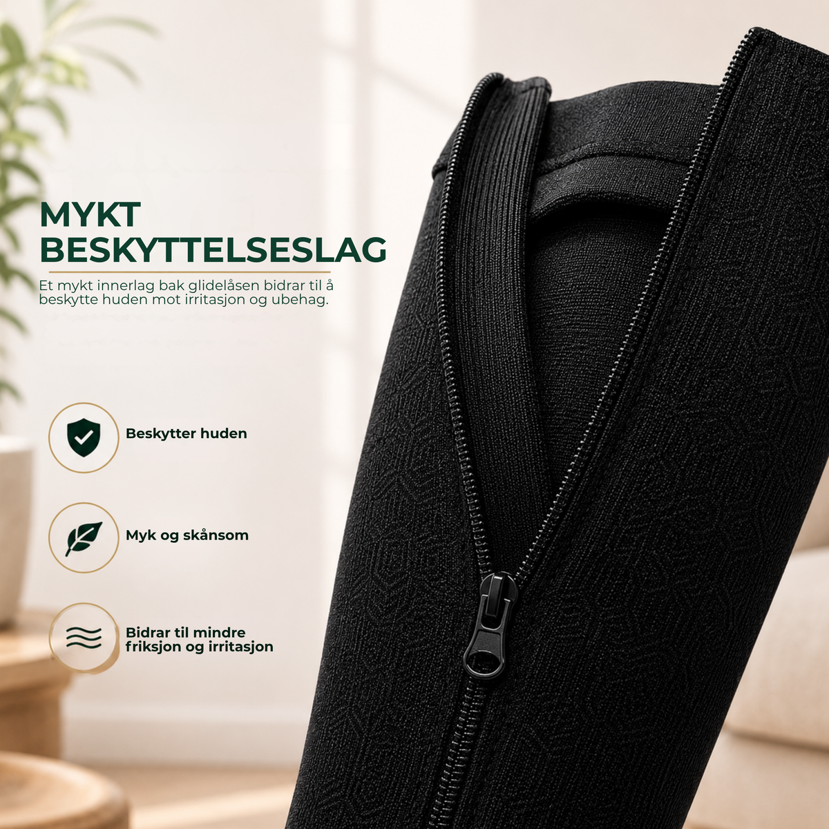 KompresjonsSokker med Glidelås™ | Enklere å Ta På og Av
