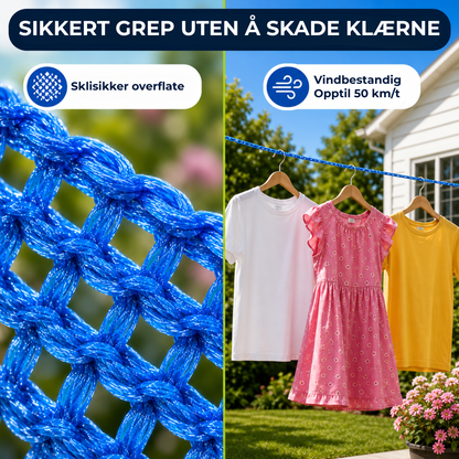 KlesGrep™ | Vindtett og sklisikker klessnor