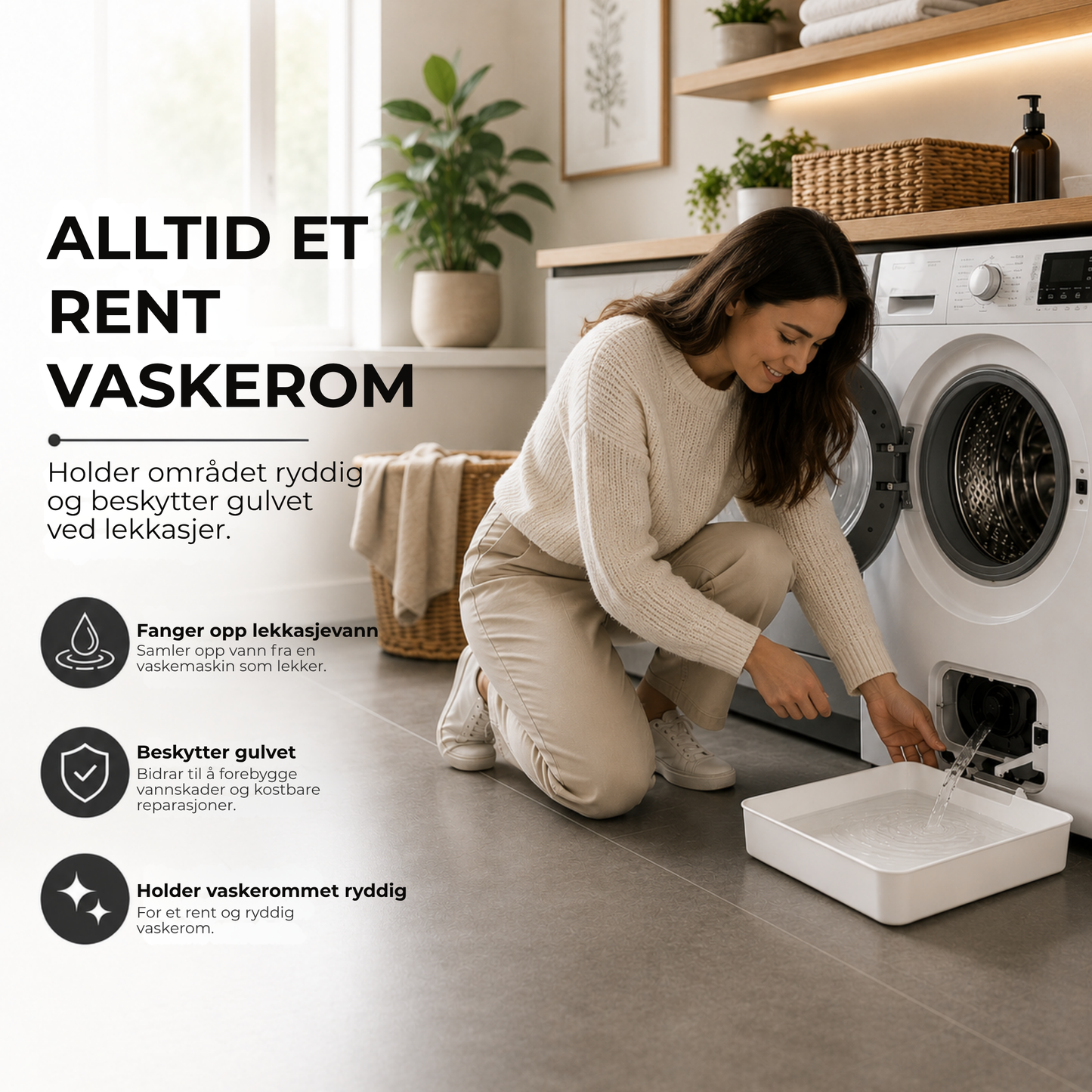 FilterTray™ | Hold gulvet tørt ved filterrengjøring