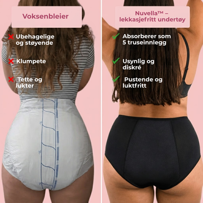 Nuvella™ | 5‑pakning lekkasjesikre truser