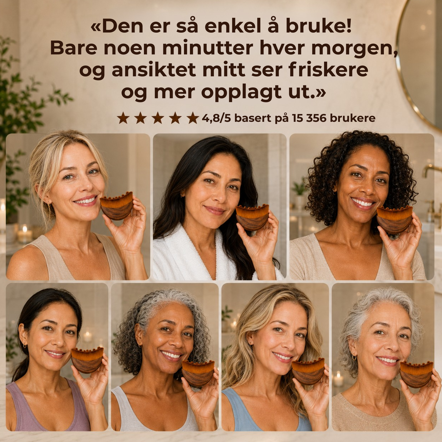 Veyra™ | Skånsom ansiktsbørste for mindre hevelse og et friskere uttrykk
