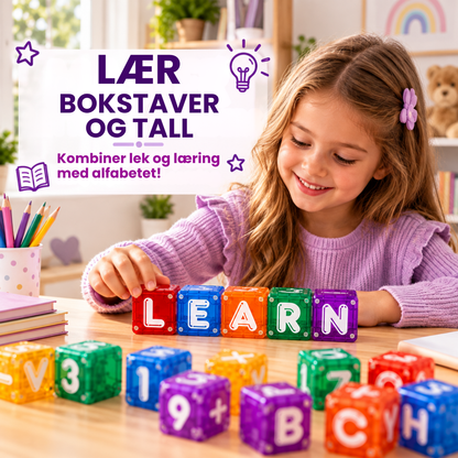 Klakk | Magnetiske byggeklosser med bokstaver og tall for barn