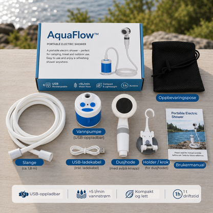 AquaFlow™ | Komplett sett med slange og munnstykker
