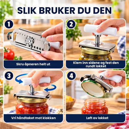 LokkGrep™ | Åpne stramme lokk med mindre kraft