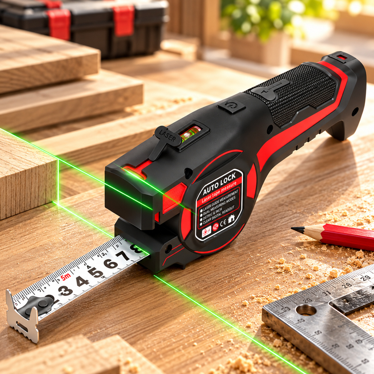 LaserMeasure 2-in-1™ | Mål, juster og få rette linjer med ett verktøy