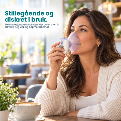 PustFri™ | Stillegående og bærbar forstøver for hele familien