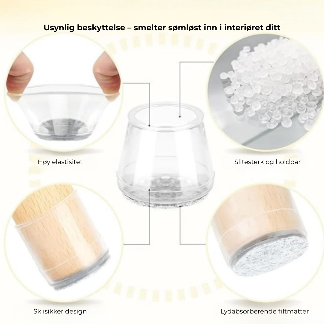 GlidFlex™ | Beskytter gulv & stopper støy