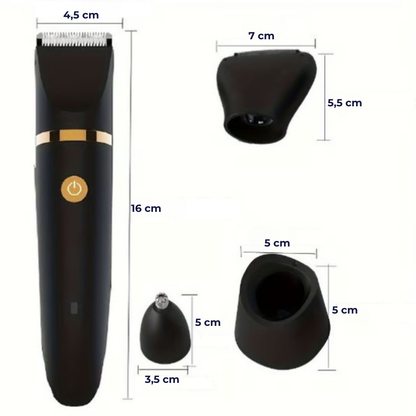 GroomMate™ | Vanntett 3-i-1 barbermaskin for hele kroppen