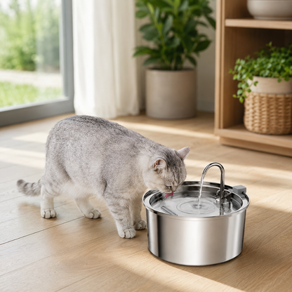 PurrFlow™ | Glemmer du også å bytte vannskålen? Her er løsningen katten din vil elske.