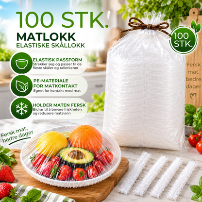 StrekkLokk™ | Elastiske matlokk for enkel oppbevaring