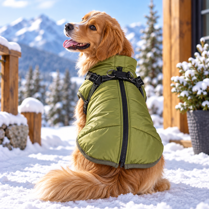 PawCoat™ | Vinterjakke med innebygd sele – Klar på sekunder