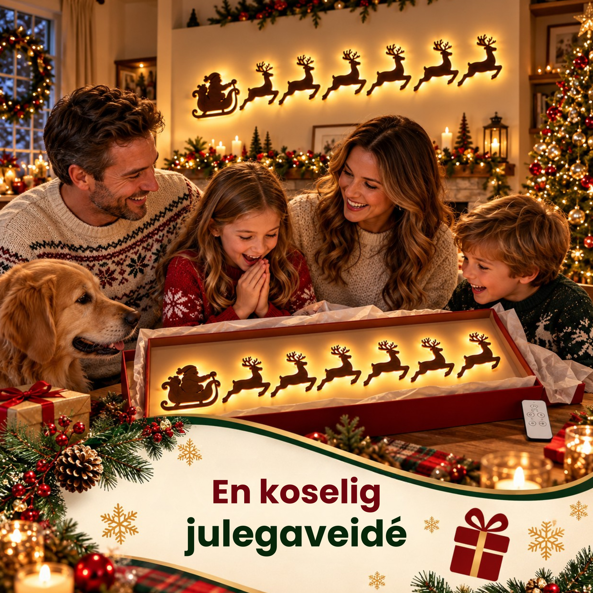JuleFlokken | Lysende julepynt som gir veggene julestemning