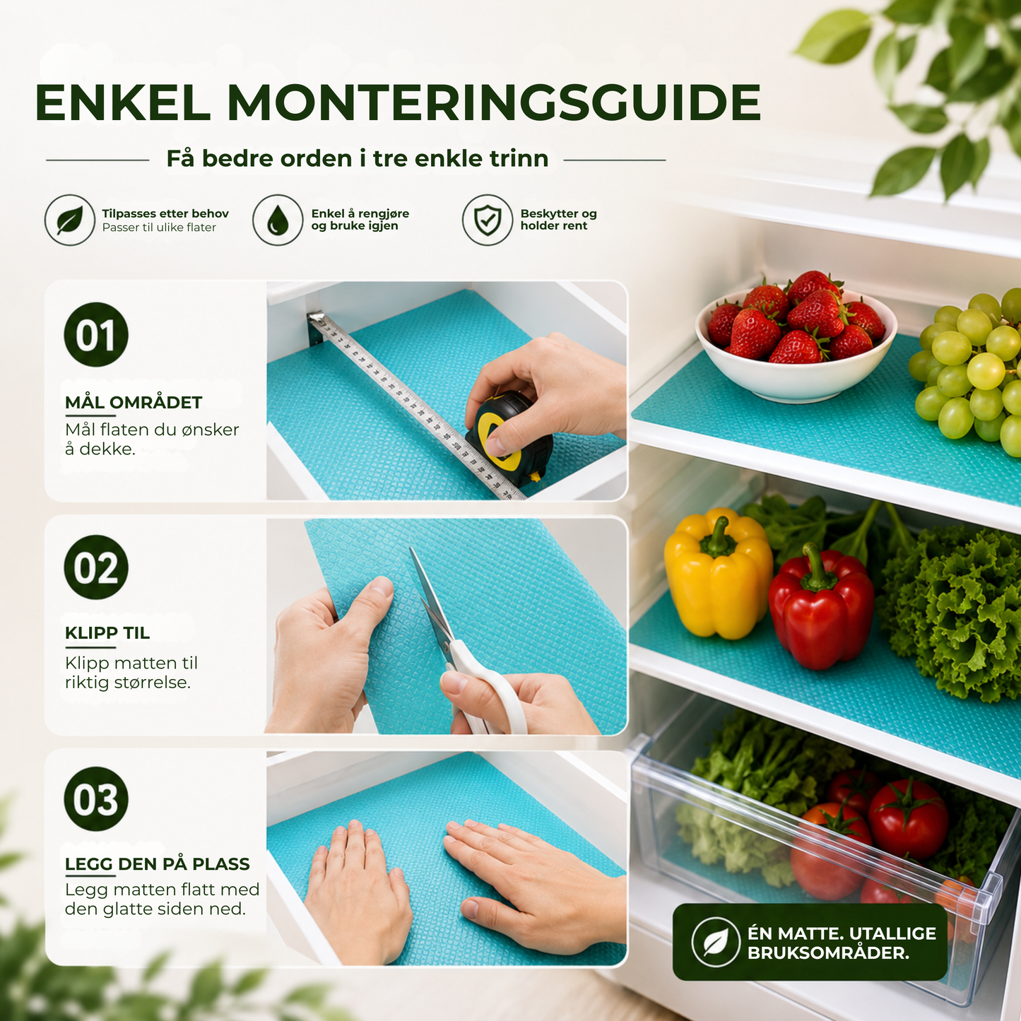 ShelfLayer™ | Mindre søl, enklere rengjøring