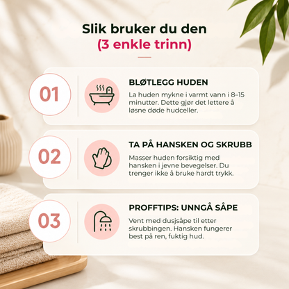 GlowGlove™ | Glattere hud uten hard skrubbing