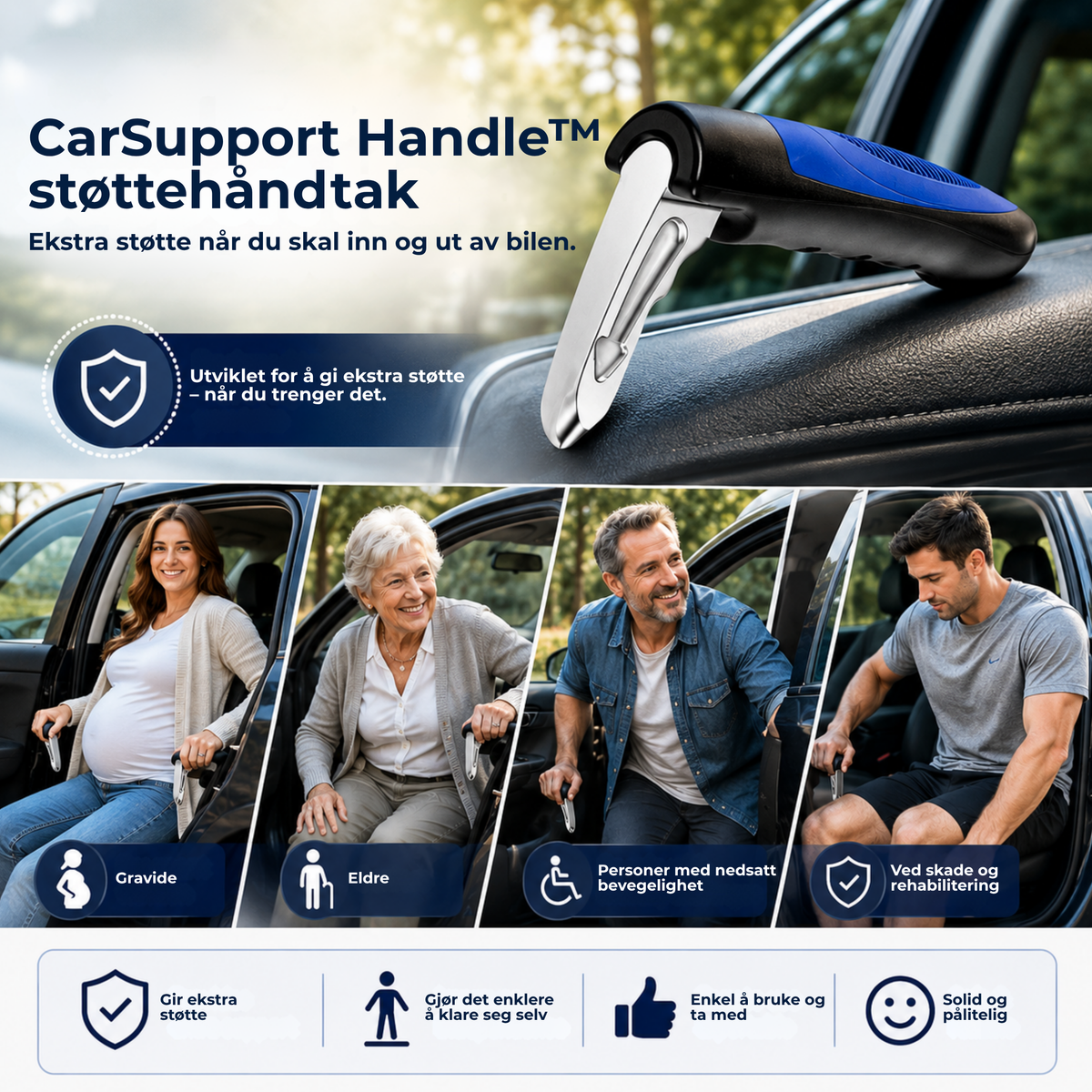 CarSupport Handle™ | Gjør Hver Kjøretur Enklere