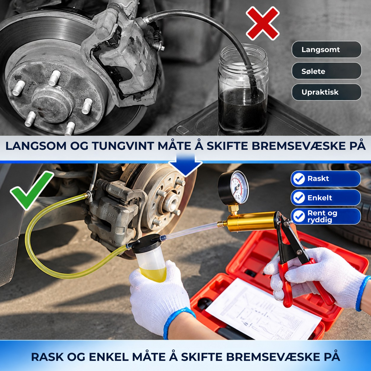 BremseLufter™ | Gjør bremseluftingen enklere – uten hjelp fra en ekstra person