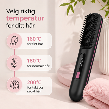 HeatBrush™ | Salonblødt Hår Når Som Helst, Hvor Som Helst