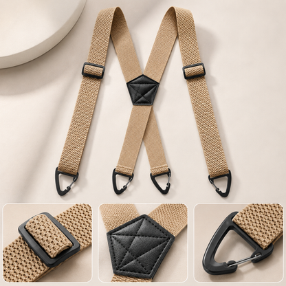 GripSuspenders™ | Brede, justerbare og slitesterke seler med kraftige krokfester – til arbeid og fritid