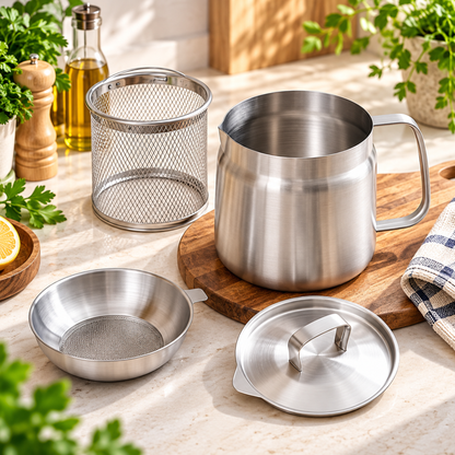 OilPot™ | Kompakt løsning for fritering, filtrering og oppbevaring