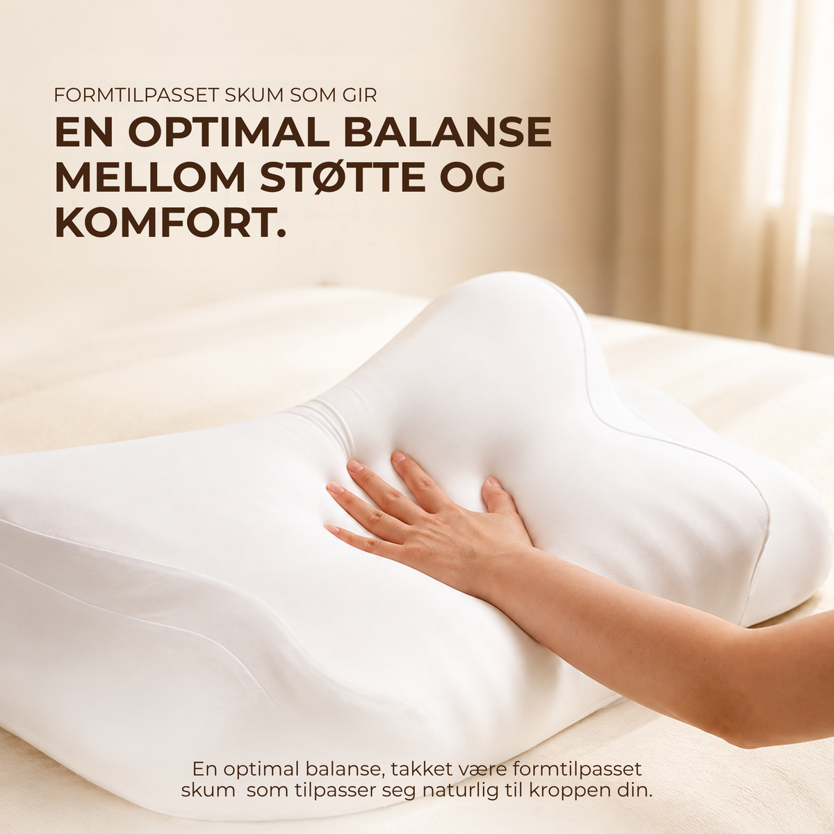 Somnora™ | Ergonomisk Pute for Bedre Nakkestøtte
