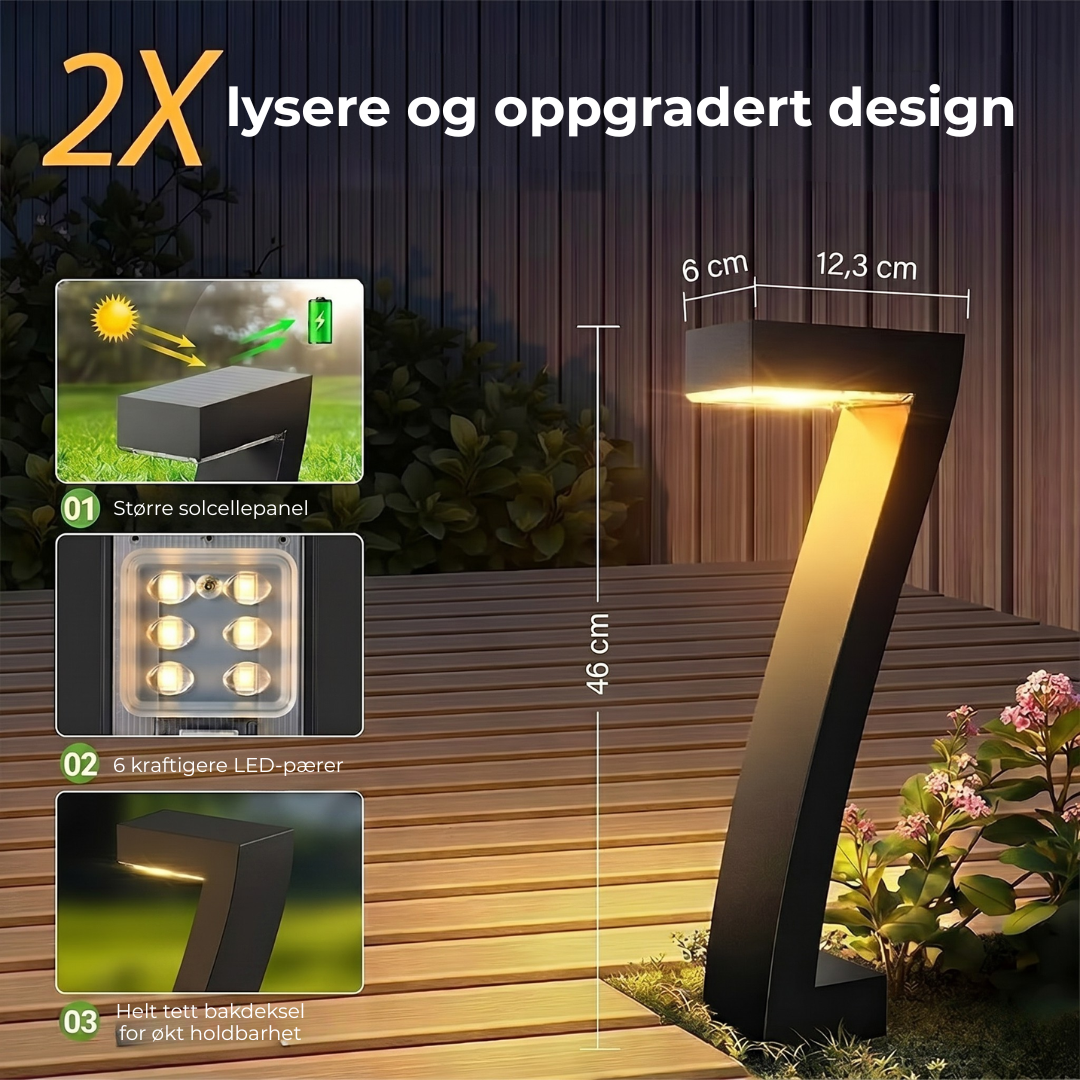 PathCurve™ | Endelig solcellelamper der faktisk lyser — uden ledninger eller besvær