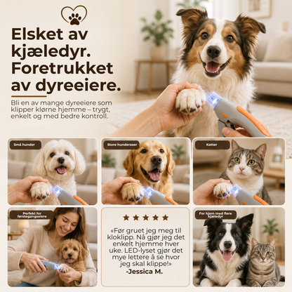 PoteKlipp™ | LED-klotang med forstørrelsesglass for hunder og katter