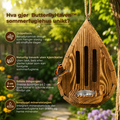 ButterflyHaven™ | Gi sommerfuglene et trygt sted å hvile