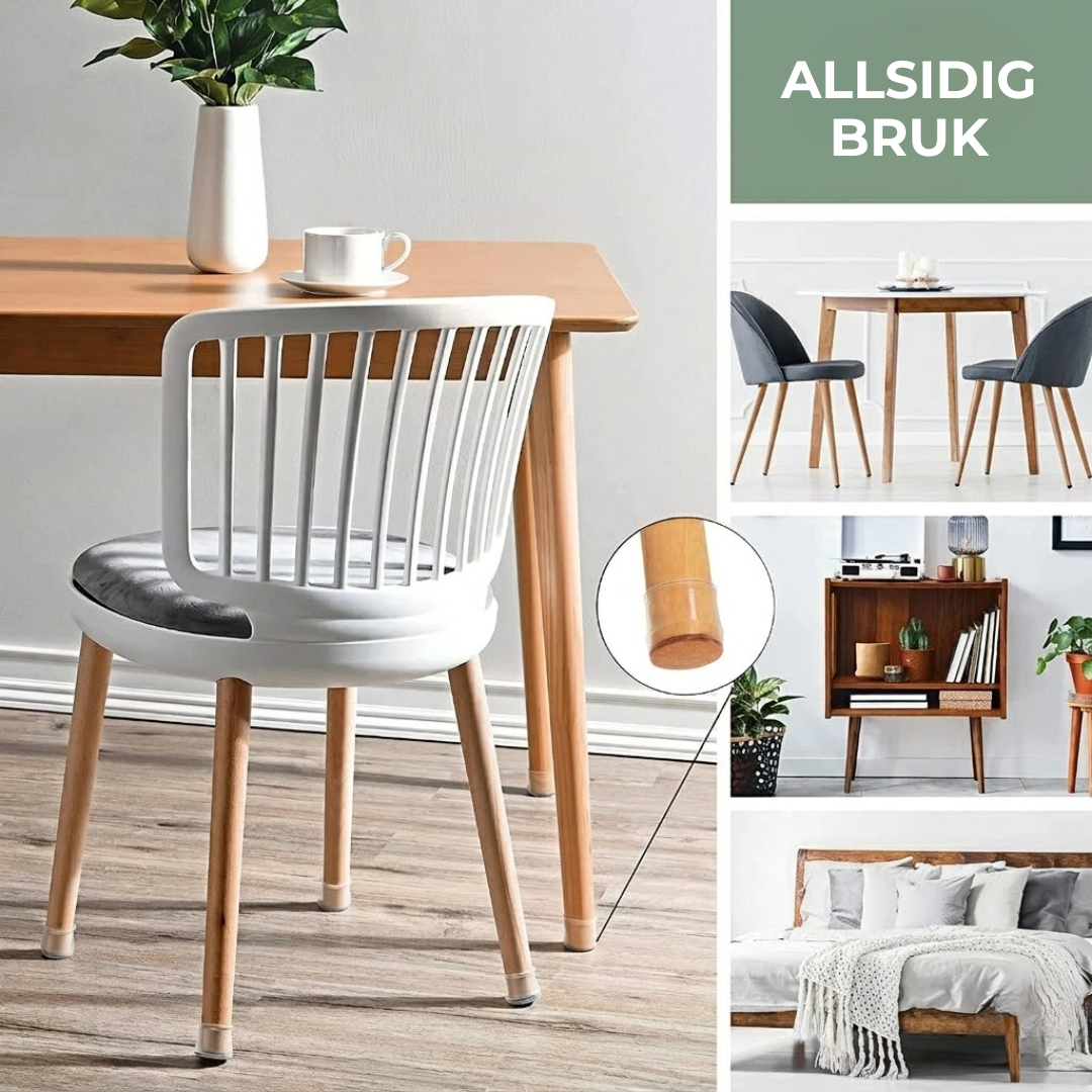 FloorGuard Caps™ | Silikonbeskyttere til stolben (16 stk)
