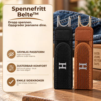 Spennefritt Belte™ | Holder buksen på plass uten spenne som presser