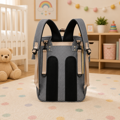 ParentPack™ | Babyryggsekk med utfellbar stelleplass