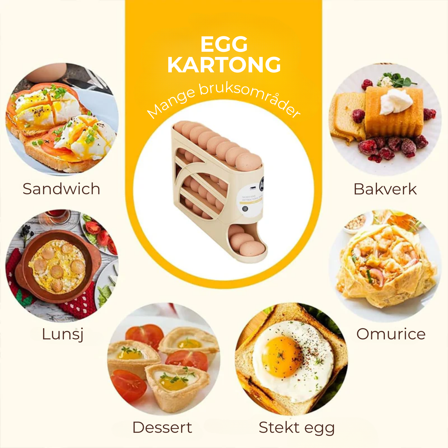 EggFlyt™ | Maksimer plassen i kjøleskapet