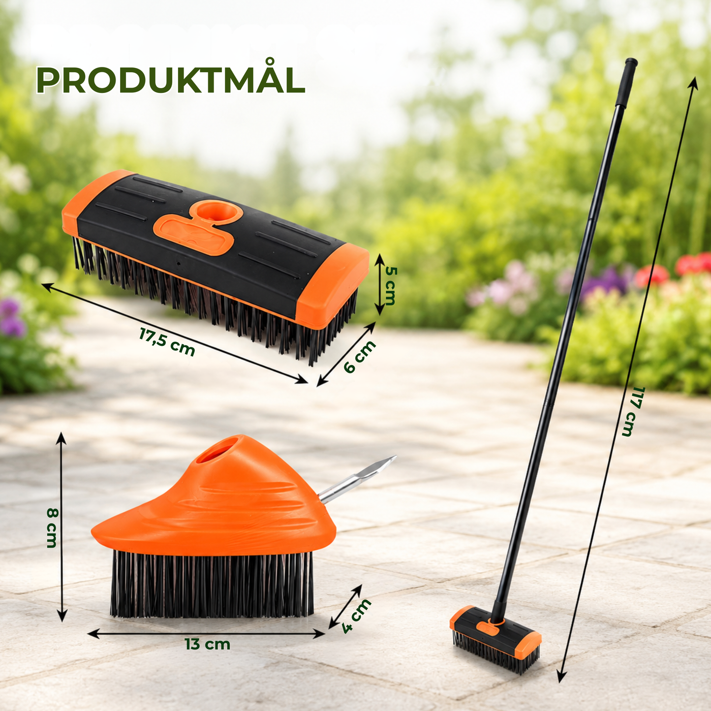 WeedBrush Pro™ | 3-i-1 ugressbørste for fliser og fuger