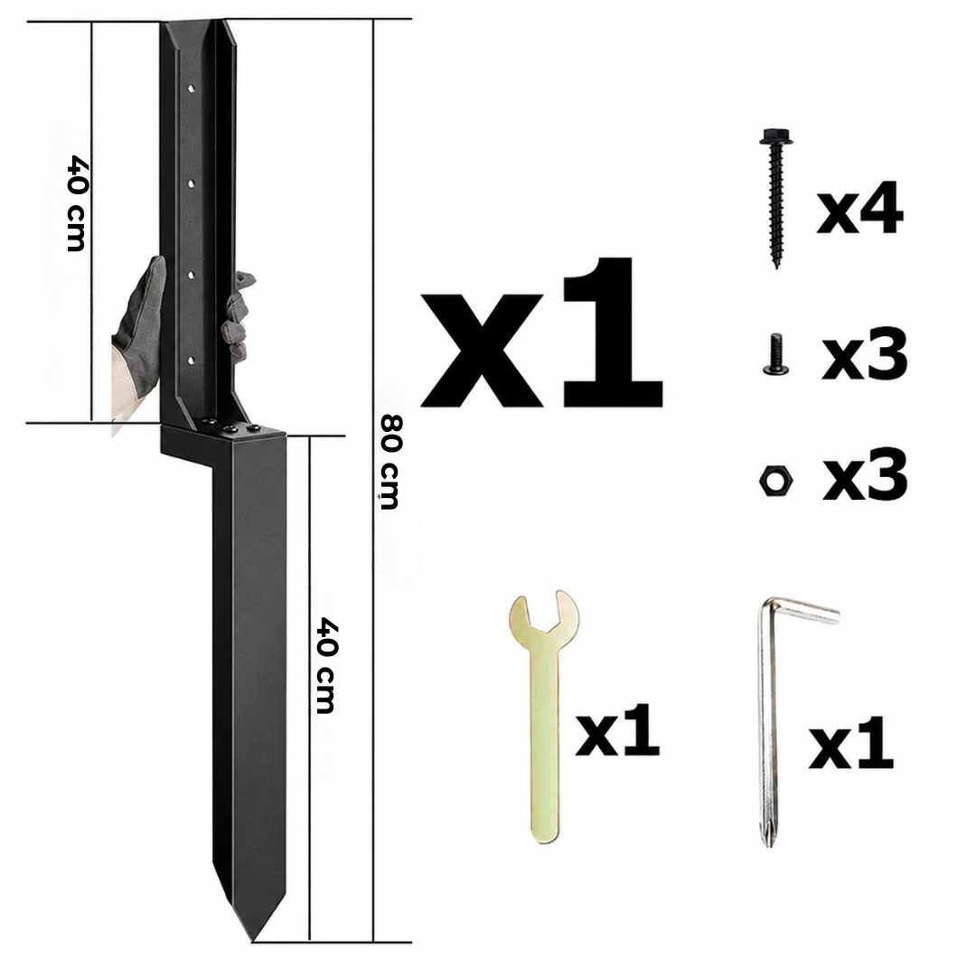 StakeGuard™ | Kraftig reparasjonssett for stabilisering av gjerdestolper
