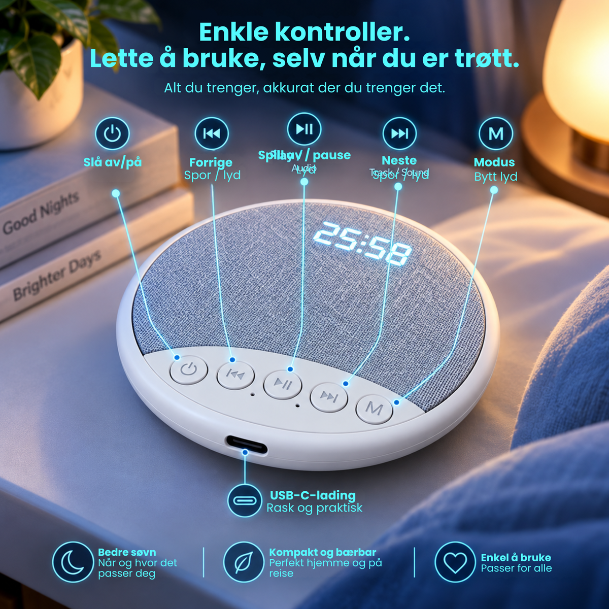 PillowSound™ | Lytt til favorittlyden din i sengen, uten ørepropper