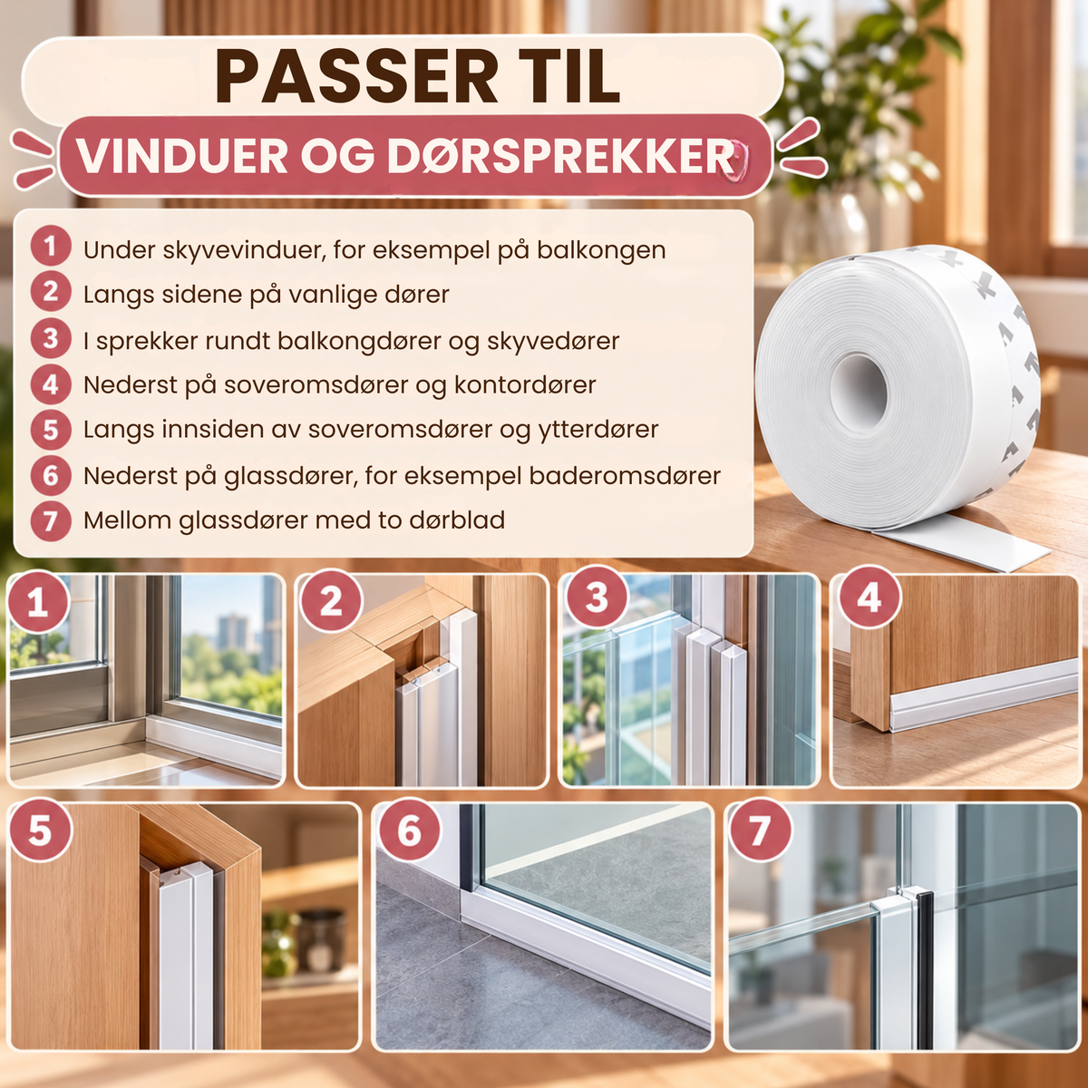 KuldeKnekt | Stopp kald trekk fra dører og vinduer