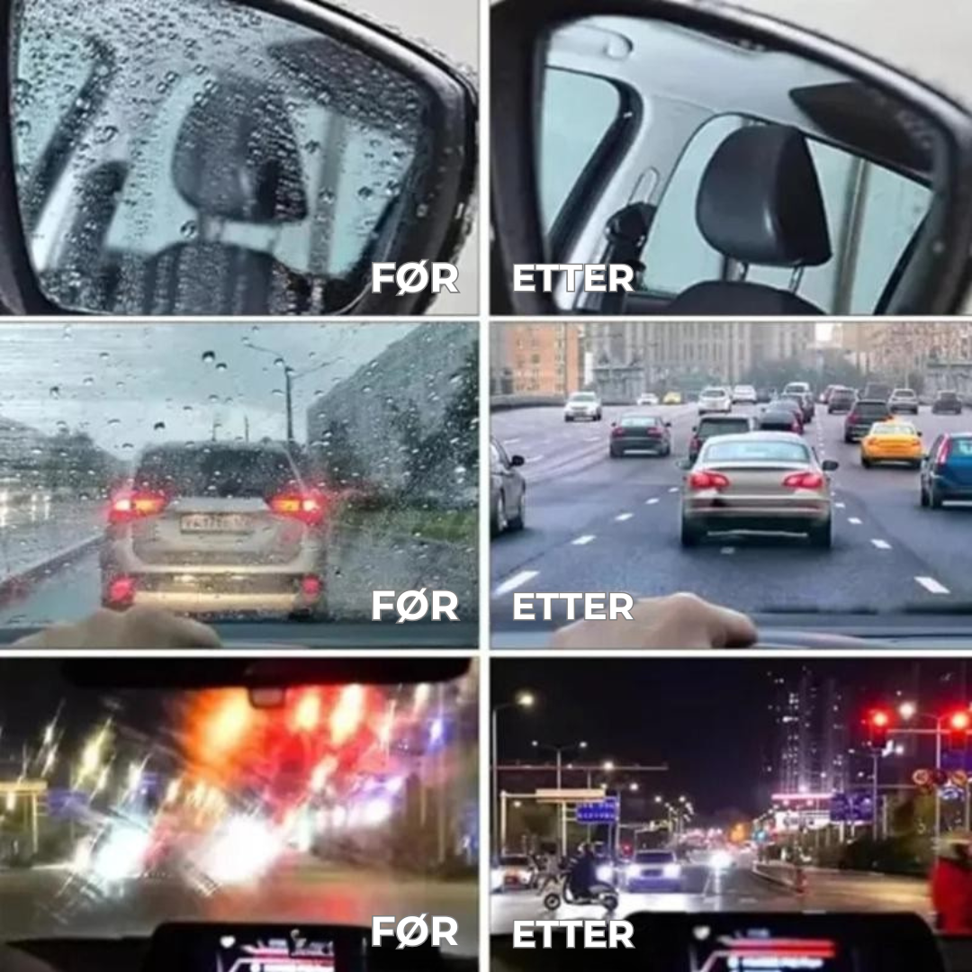 HydroGlass™ | Bilglass oljefilmbelegg-løsning og børste