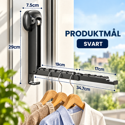 Foldio™ | Uttrekkbart sammenleggbart tørkestativ med sugekopper