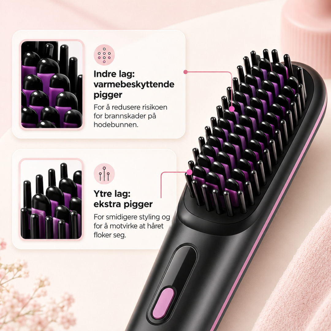 HeatBrush™ | Salonblødt Hår Når Som Helst, Hvor Som Helst