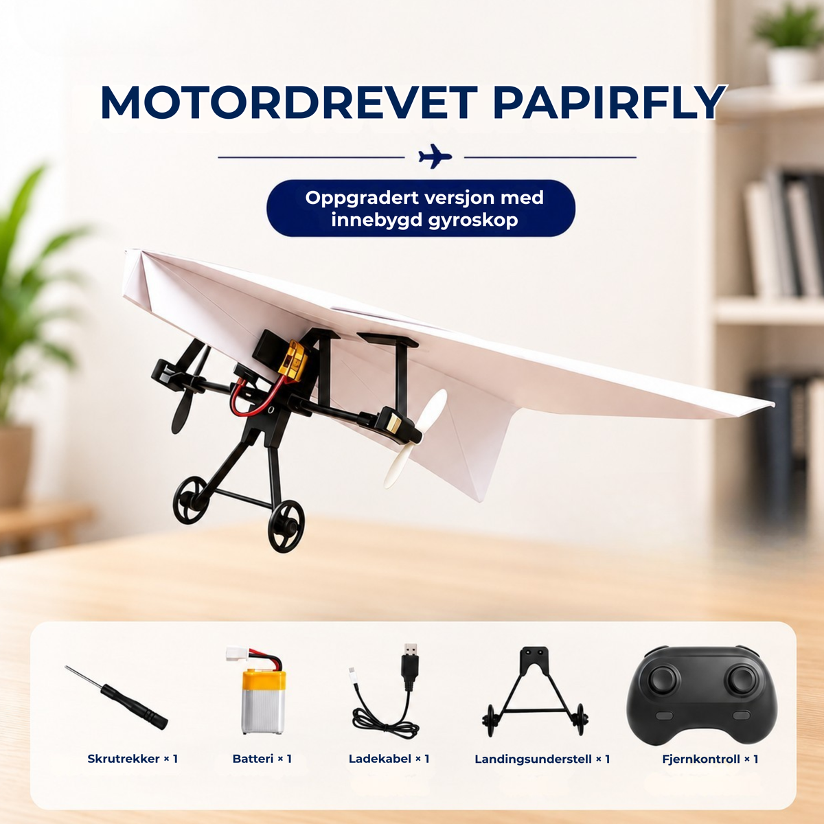 AeroFold™ | Gjør papirflyet fjernstyrt