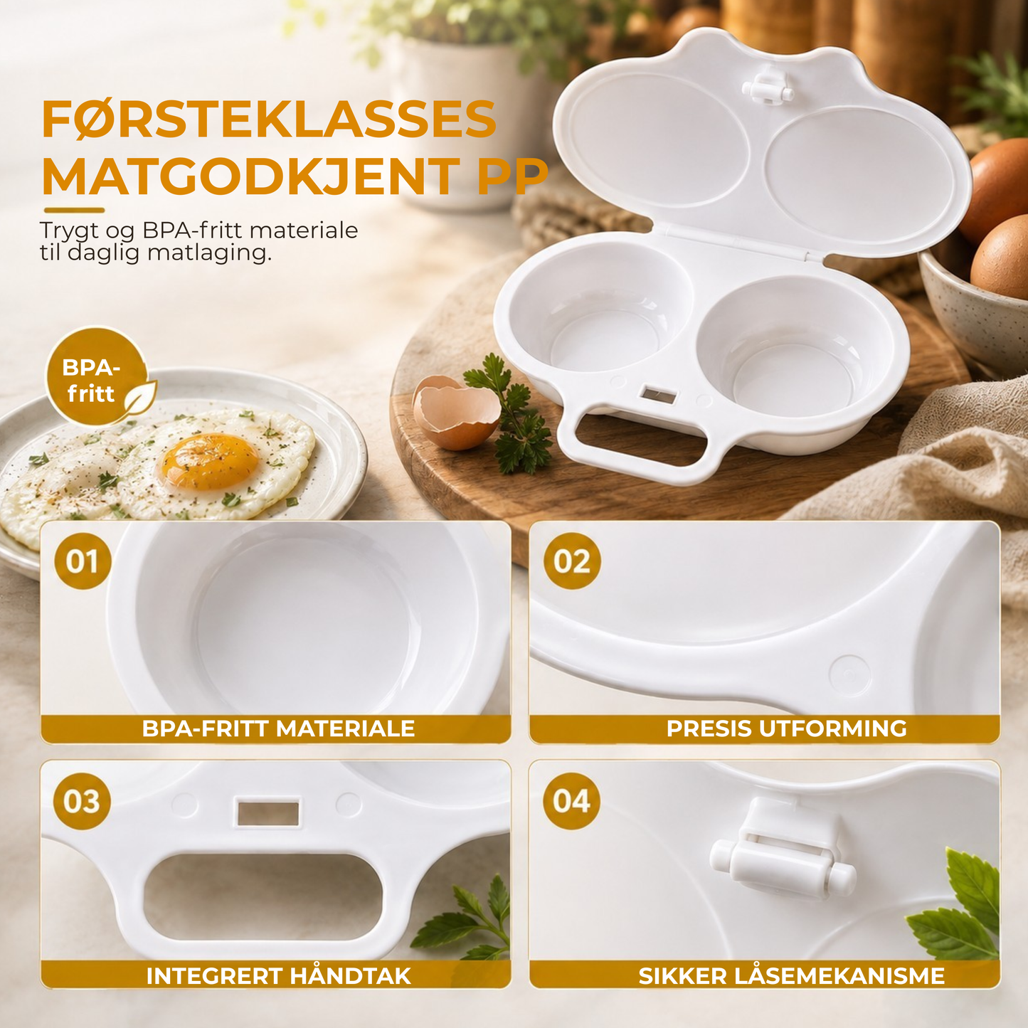 EggPod™ | Raske egg uten stekepanne